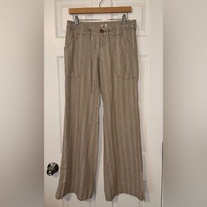 Free People Linen Blend Wide Leg Stripe Pants - size 2